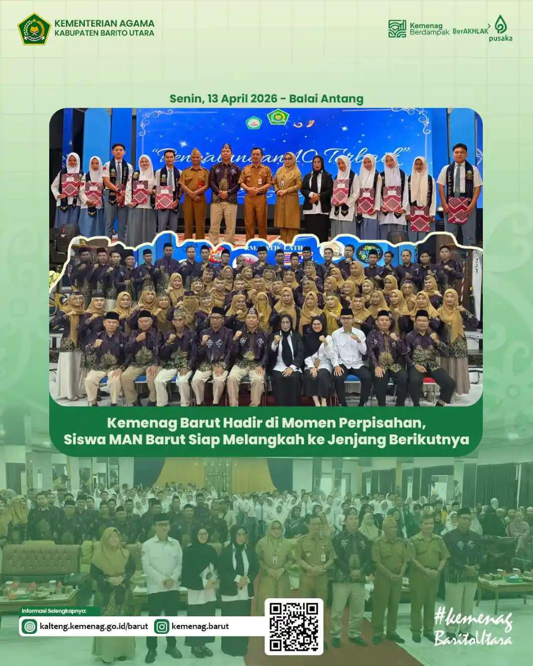 Kemenag Barut Hadir di Momen Perpisahan, Siswa MAN Barut Siap Melangkah ke Jenjang Berikutnya